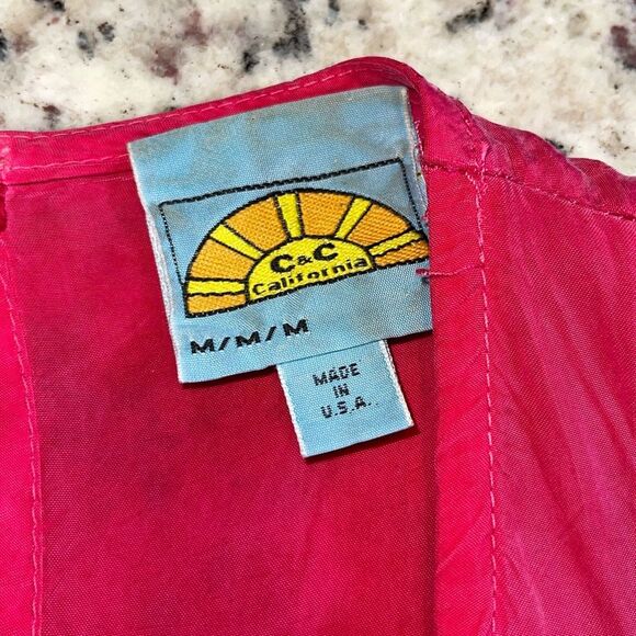 C&C California Tank Maxi Dress Size M Medium Sleeveless Shift Tie Dye In Ruby - Picture 7 of 10